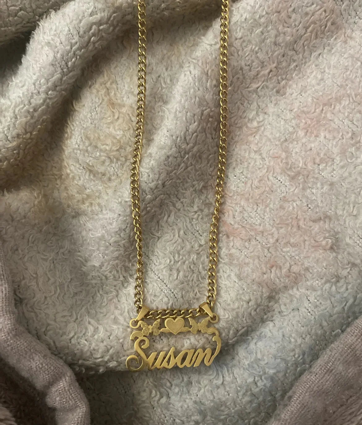 mariposa duo buterfly custom name necklace