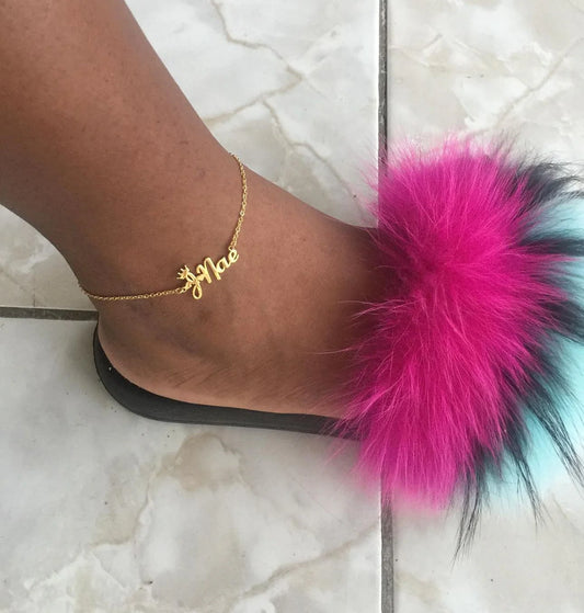 custom name anklet